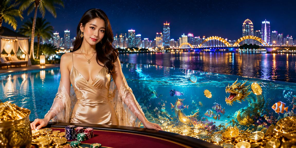 Người dùng tại Đà Nẵng ngồi cà phê thử Live Casino trên điện thoại buổi tối ven biển